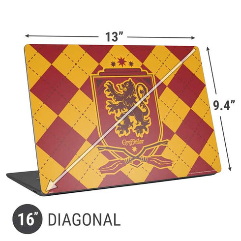Wizarding Worlds Harry Potter Gryffindor Huse Crest Universal Laptop 16in (13 x 9.4in) Skin